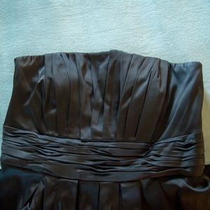 LBD. Black Satin Strapless cocktail dress. EUC | Dusk Collection